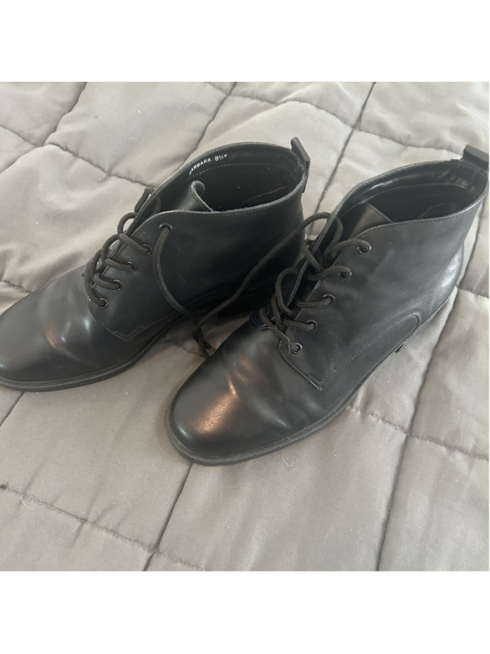 Boston Accent Barbara Leather Ankle Boot Size 8.5wide Black - Picture 2 of 7